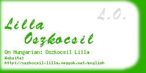 lilla oszkocsil business card